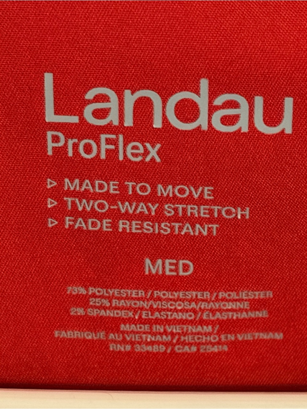 Landau ProFlex Scrub Top and Pants Set - Bright Red